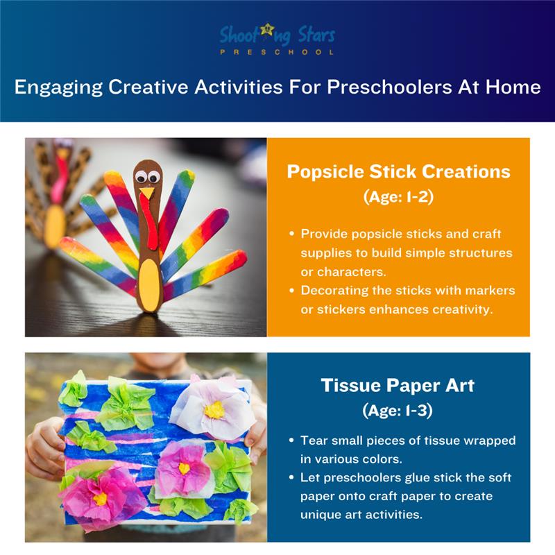 Popsicle and Tissue paper art for engaging preschoolers at home Picture